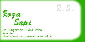 roza sapi business card