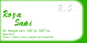 roza sapi business card